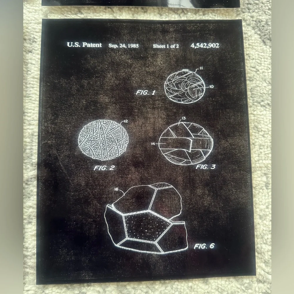 Soccer wall art set of 4 8x10 soccer schematics